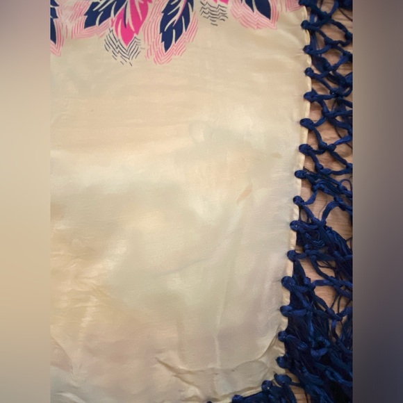 Vintage 1920s Art Deco Floral Silk Fringe Shawl Flapper Piano HUGE Coat Jacket - Picture 10 of 15